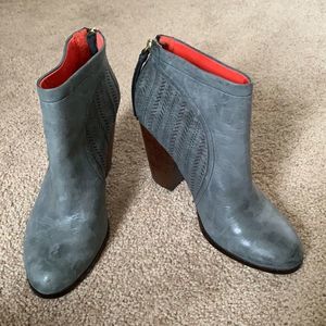 Coach Gray ‘Honey’ Laser Cut Boots Sz 8.5